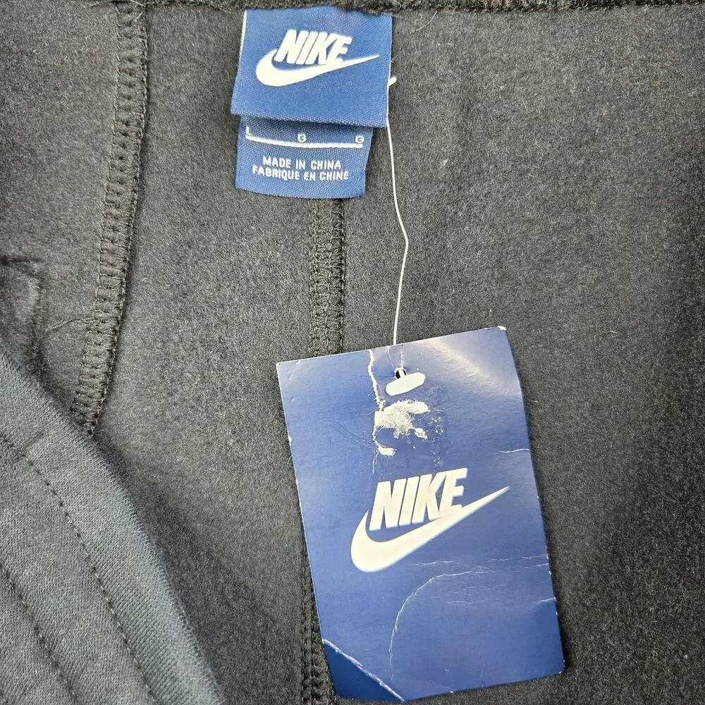 NIKE Men's Large Joggers Fleece Tapered Sweatpants NWT Black Athletic Athleisure
